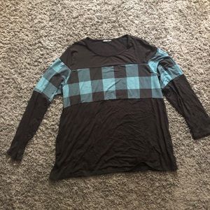 Cute plaid block top size 2x